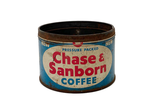 Midcentury Chase & Sanborn Coffee Tin Can at Duckwells