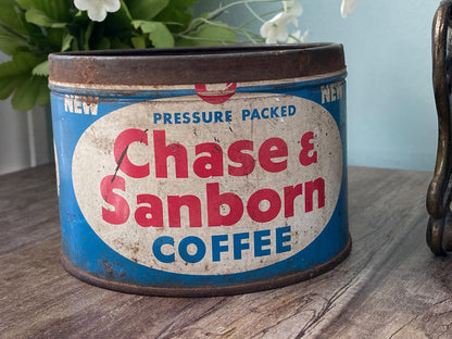 Midcentury Chase & Sanborn Coffee Tin Can at Duckwells