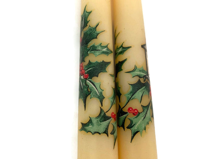 Midcentury Christmas Candle Tapers in Original Box at Duckwells