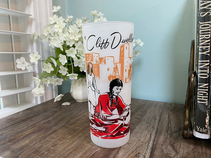 Midcentury Cliff Dwellers Souvenir Cocktail Glass at Duckwells