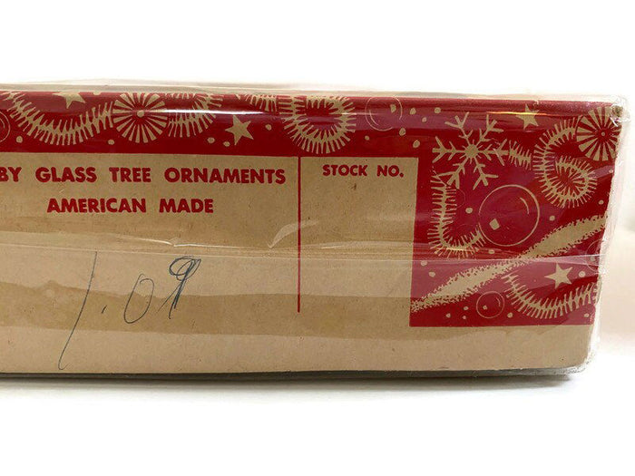 Midcentury Coby Gold Glass Christmas Ornaments at Duckwells