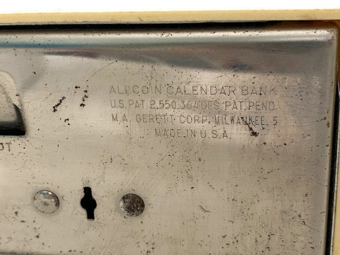 Midcentury Collier's Encyclopedia Advertising Calendar Bank at Duckwells