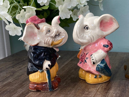Midcentury Elephant Salt & Pepper Shakers at Duckwells