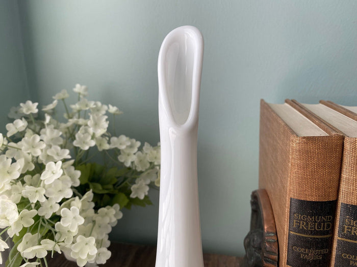 Midcentury Fenton Hobnail Stretch Milk Glass Vase at Duckwells