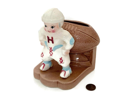 Midcentury Football Player Planter by Napco at Duckwells