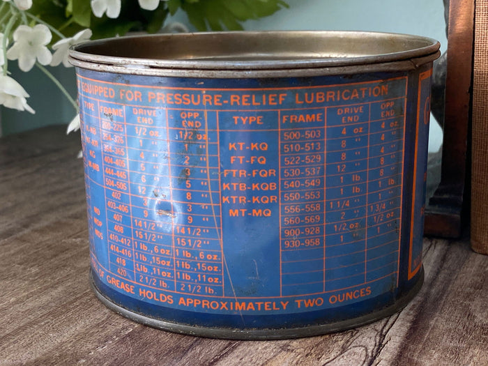 Midcentury General Electric Grease Tin Can at Duckwells