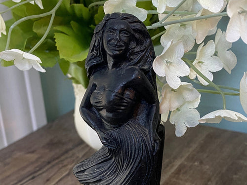 Midcentury Hawaiian Lava Figurine, Coco Joes Hula Dancer at Duckwells