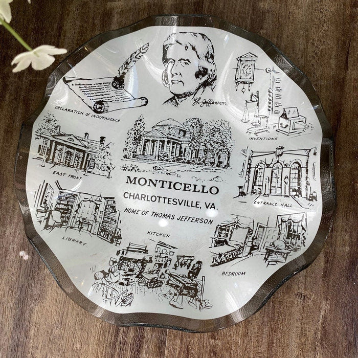 Midcentury Monticello Glass Dish - Houze Art at Duckwells