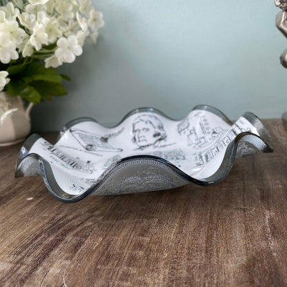 Midcentury Monticello Glass Dish - Houze Art at Duckwells