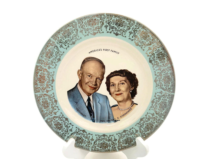 Midcentury President and Mrs. Dwight D. Eisenhower Plate at Duckwells