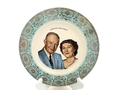 Midcentury President and Mrs. Dwight D. Eisenhower Plate at Duckwells