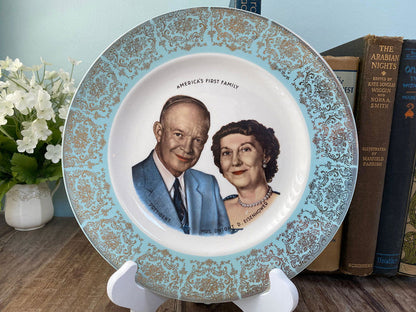 Midcentury President and Mrs. Dwight D. Eisenhower Plate at Duckwells