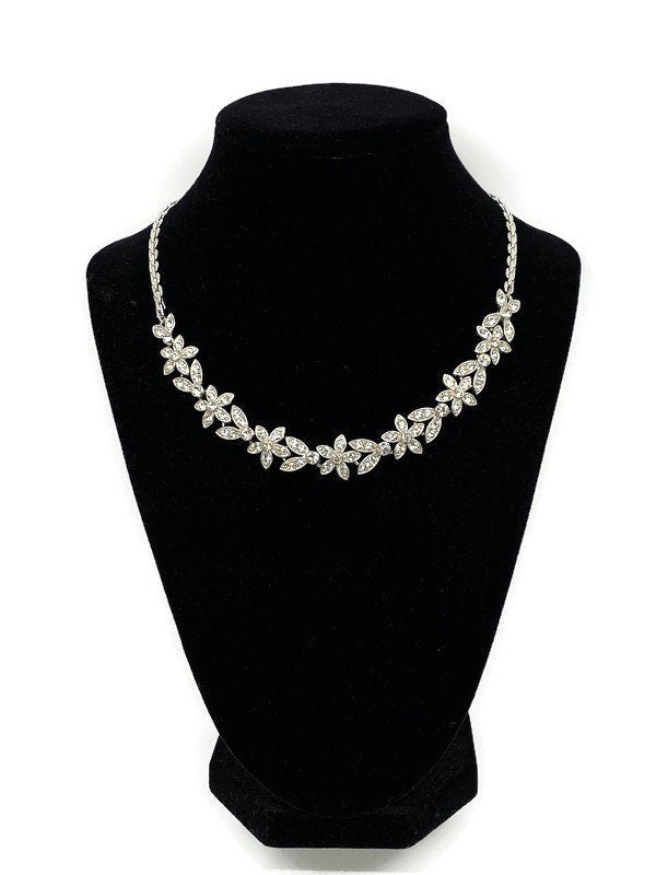Midcentury Rhinestone Necklace signed ORA at Duckwells