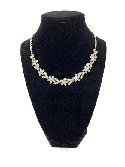 Midcentury Rhinestone Necklace signed ORA at Duckwells