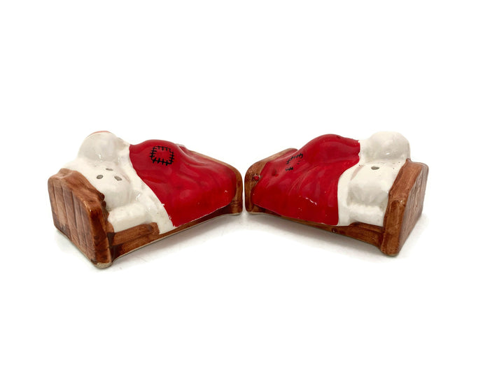Midcentury Santa & Mrs. Claus Sleeping Salt & Peppers at Duckwells