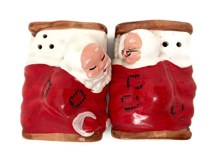 Midcentury Santa & Mrs. Claus Sleeping Salt & Peppers at Duckwells