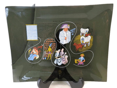 Midcentury Sewing Dish, Story of Thread by Coats and Clark at Duckwells