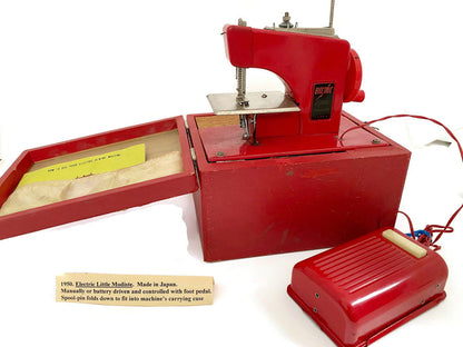 Midcentury Toy Sewing Machine Electric Little Modiste Made in Japan at Duckwells