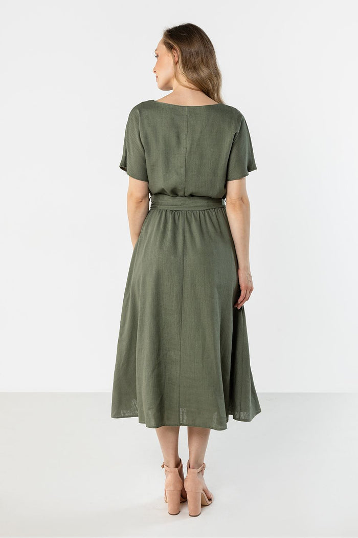 Midi Flared Bottom Dress - Stylish and Versatile - Dresses
