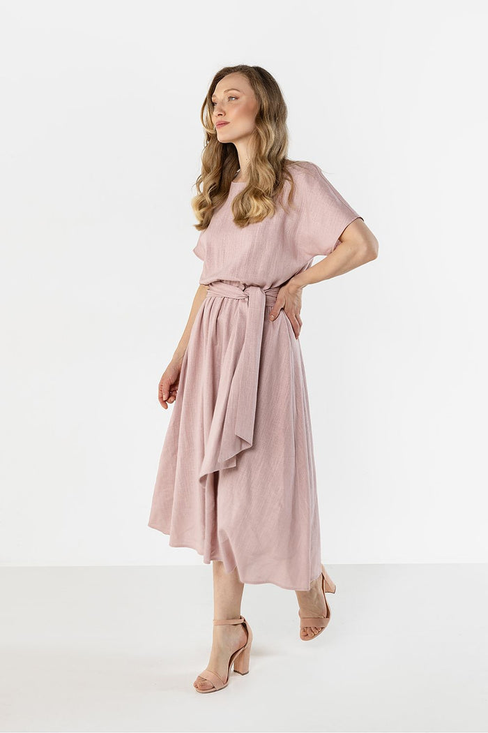 Midi Flared Bottom Dress - Stylish and Versatile - Dresses