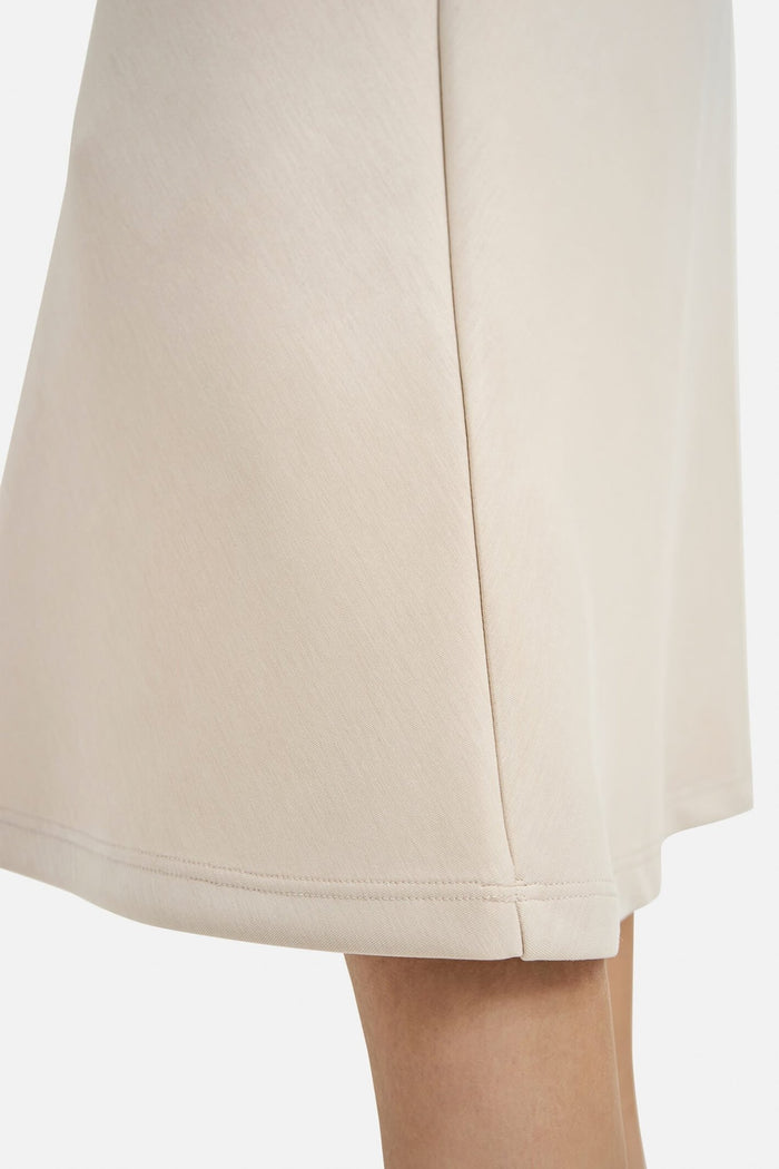 Milano 33-5190-1237 Beige A-Line Asymmetric Hem Skirt - Dotique Chesterfield