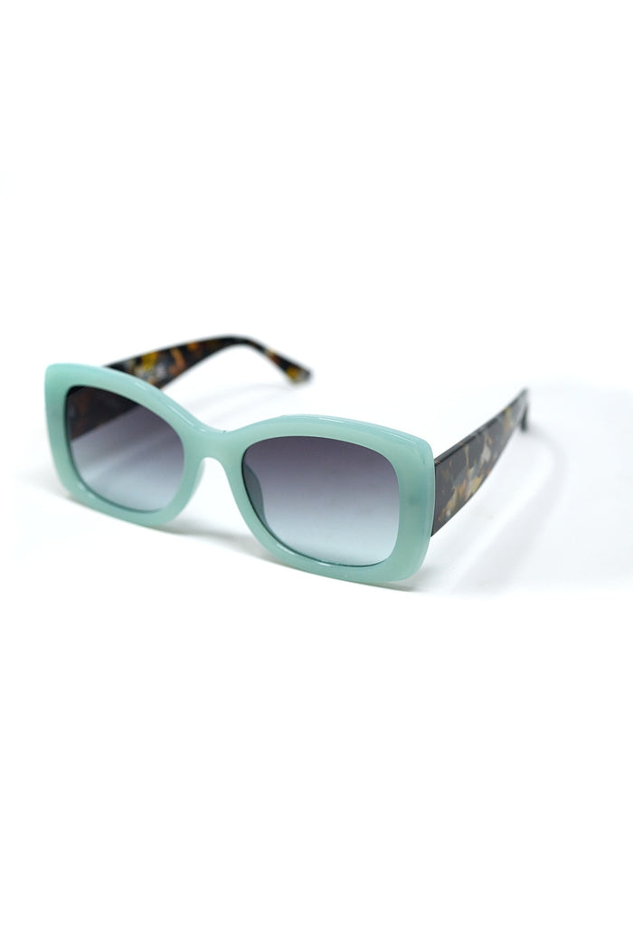 Mint Green Oversized Oval Sunglasses in Acetate
