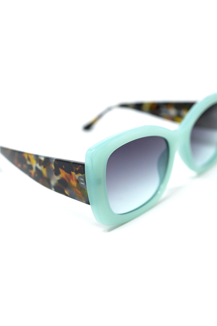 Mint Green Oversized Oval Sunglasses in Acetate