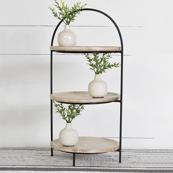 Modern Farmhouse Three Tier Wooden Riser