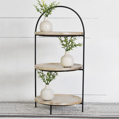 Modern Farmhouse Three Tier Wooden Riser