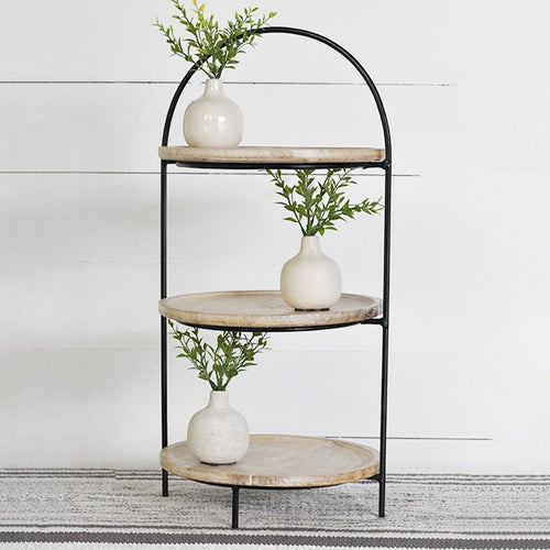 Modern Farmhouse Three Tier Wooden Riser