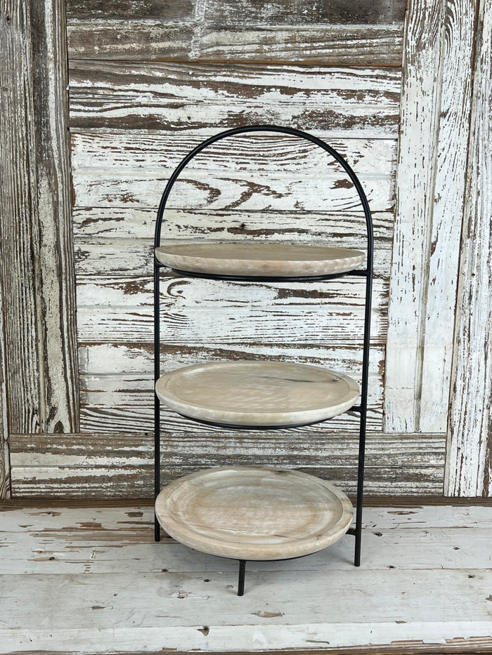 Modern Farmhouse Three Tier Wooden Riser