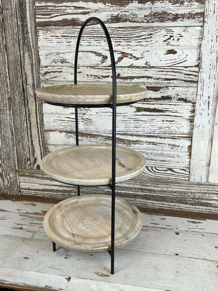 Modern Farmhouse Three Tier Wooden Riser