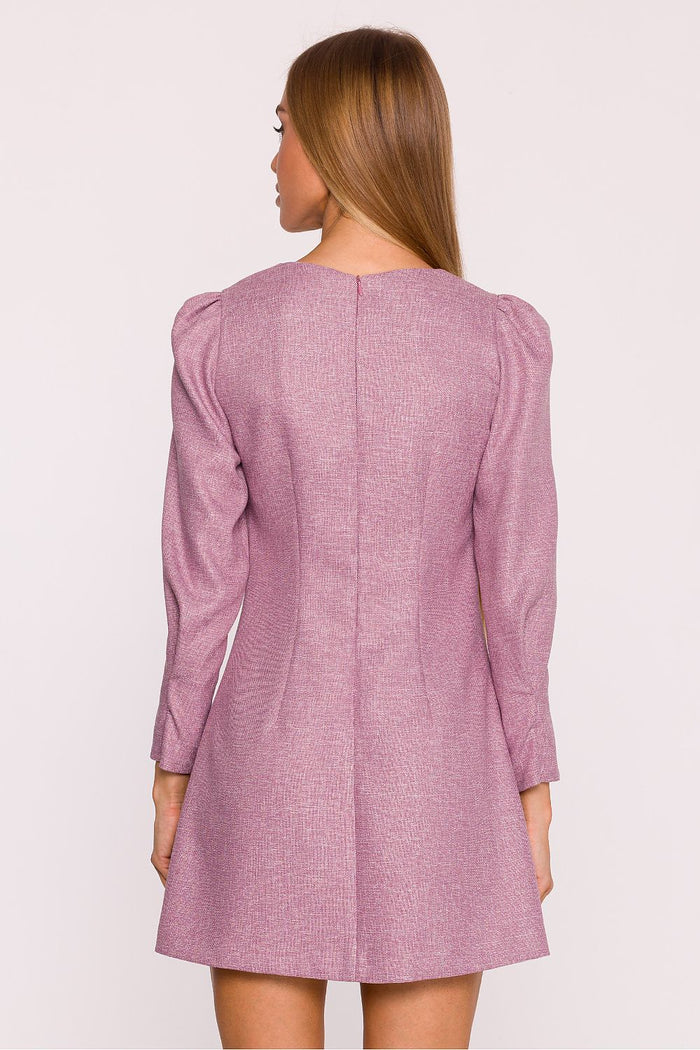 Moe Long Sleeve in Melange Fabric Dress for Women - Dresses