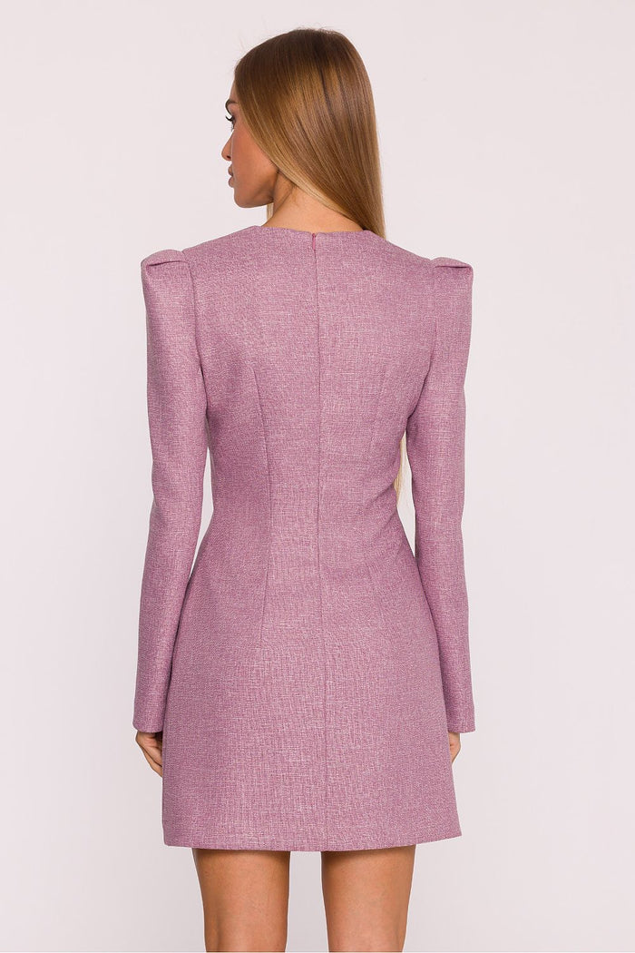 Moe Long Sleeve Mini Dress with Bow - Trendy Fashion - Dresses