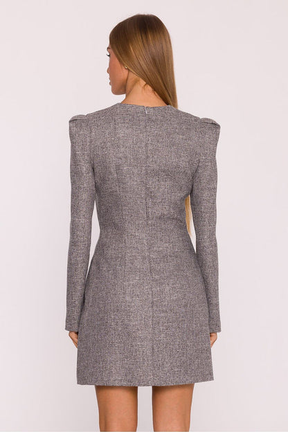 Moe Long Sleeve Mini Dress with Bow - Trendy Fashion - Dresses
