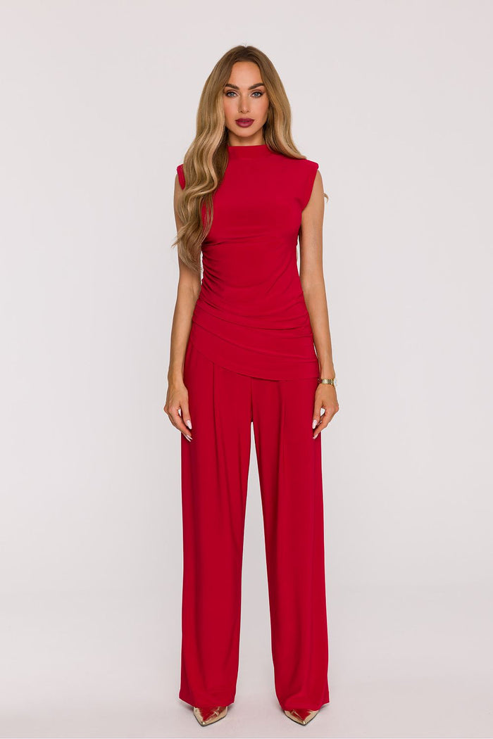 Moe Smooth Knit Fabric Set in Bold Red - Lua Boutique red - Outfit Sets