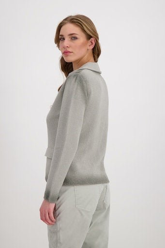 Monari 407653 Glitter Khaki Cardigan Side 2