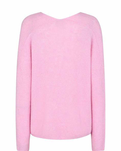 Mos Mosh Lilac Sachet Thora V-neck Knit dotique back