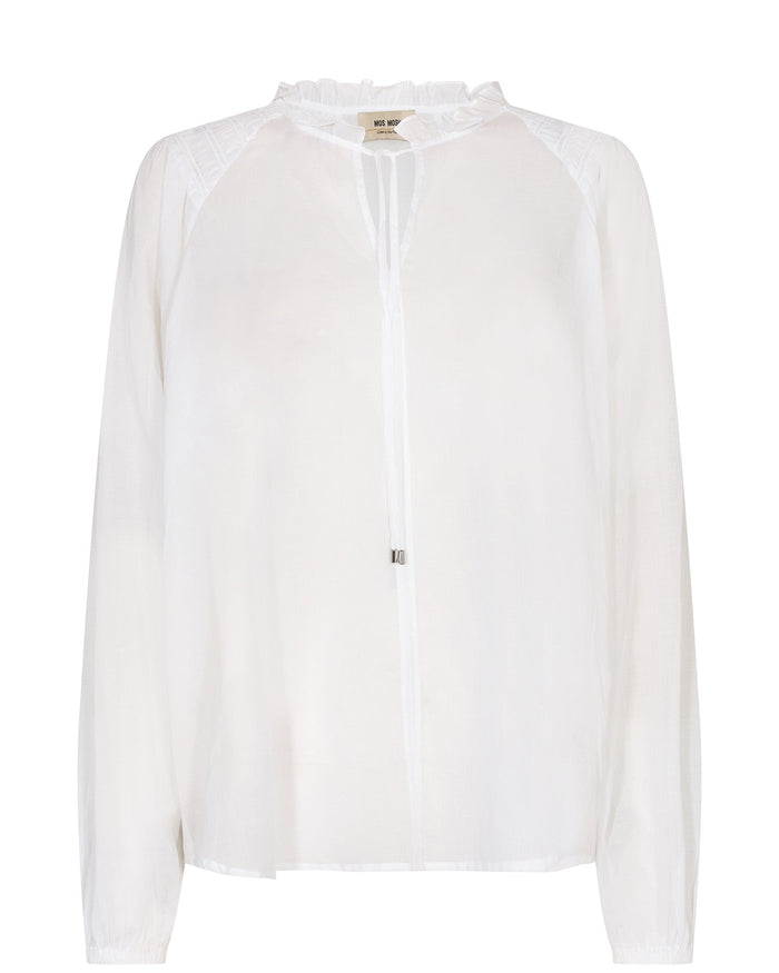 Mos Mosh White MMEisa Cotton Blouse Dotique front