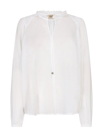 Mos Mosh White MMEisa Cotton Blouse Dotique front