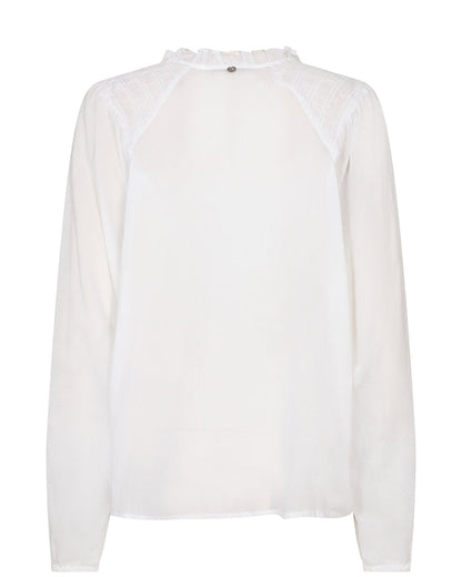 Mos Mosh White MMEisa Cotton Blouse Dotique back
