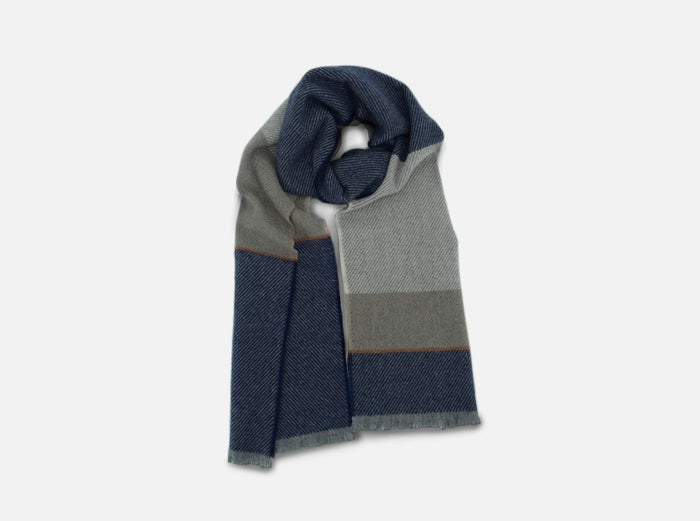 Navy Bahana Lambswool Scarf - Cushendale Woollen Mills