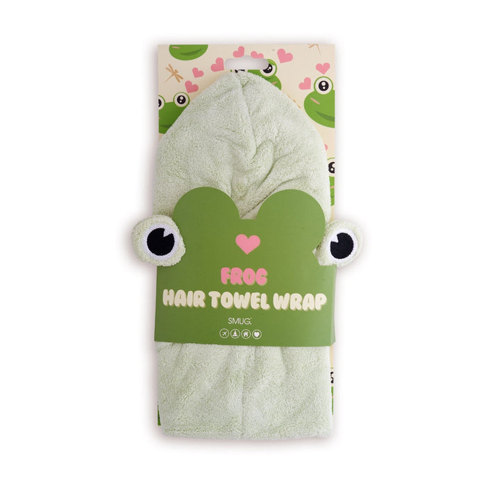 Novelty Hair Towel Wrap, Frog - Novelty Hair Towel Wrap