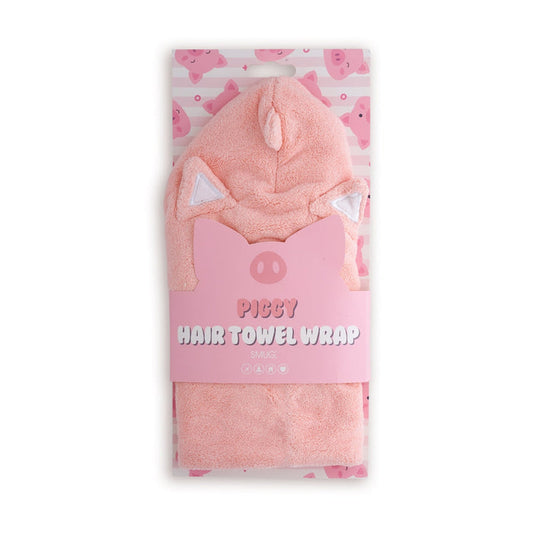 Novelty Hair Towel Wrap, Piggy - Novelty Hair Towel Wrap