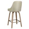 Oakley Swivel Counter Stool - Whitewash - Windsorchrome