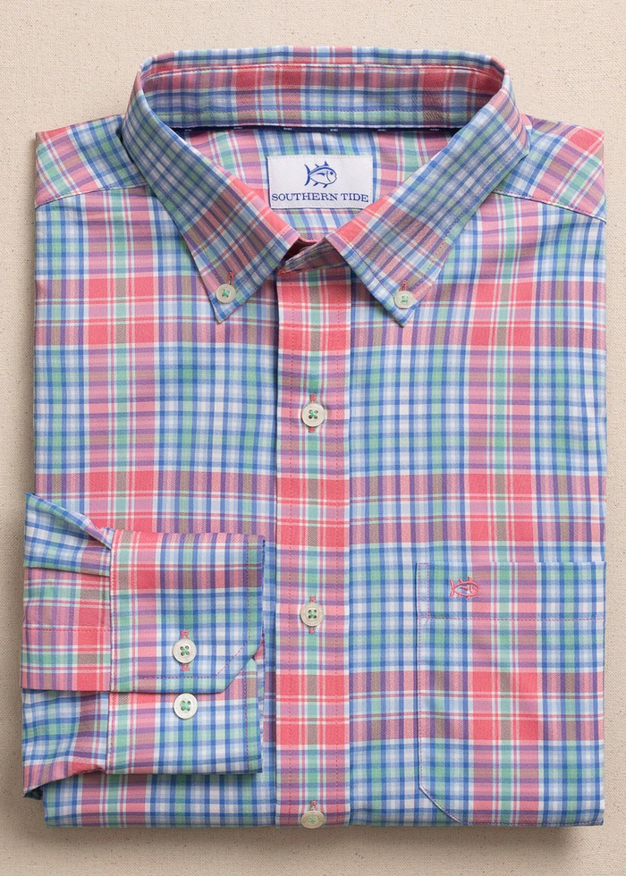 Ocean Isle Coastal Breeze Island Pink Sport Shirt by Southern Tide