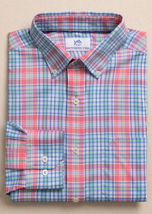 Ocean Isle Coastal Breeze Island Pink Sport Shirt by Southern Tide
