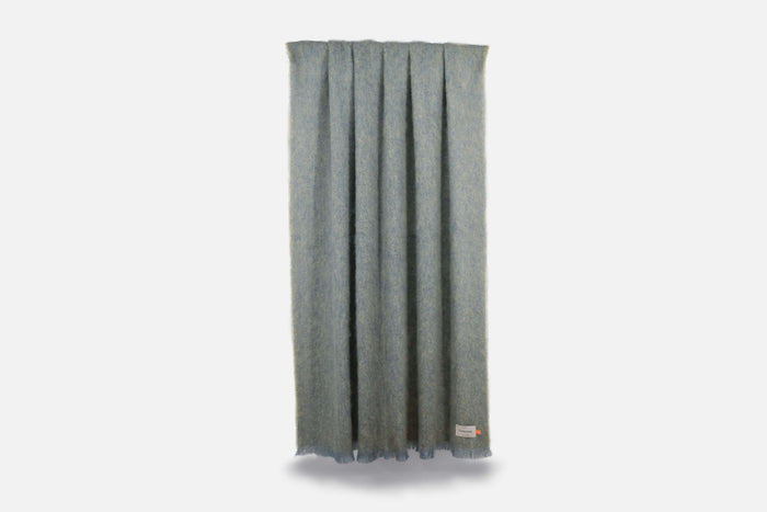 Olive Clash Mohair Throw Blanket - Cushendale Woollen Mills