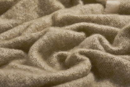 Olive Mooneen Mohair Throw Blanket - Cushendale Woollen Mills