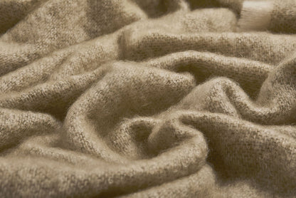Olive Mooneen Mohair Throw Blanket - Cushendale Woollen Mills